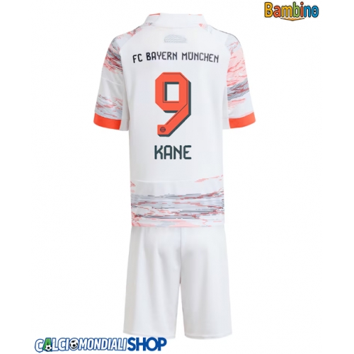 Maglie da calcio Bayern Munich Harry Kane #9 Seconda Maglia Bambino 2025-26 Manica Corta + Pantaloni corti)